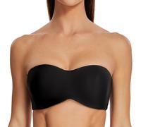 MELENECA Women's Strapless Minimizer Multiway for Large Bust Unlined Seemless Underwire Bandeau Bra Black 32C