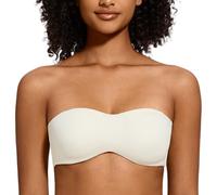 MELENECA Women's Strapless Minimizer Multiway for Large Bust Unlined Seemless Underwire Bandeau Bra Off White 38F