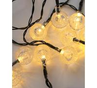 MELETĒ LED Bubble Ball String Lights - 6.1M (20ft), 40 Warm White LEDs, Battery Operated with Timer - Indoor Fairy Lights for Christmas, Bedroom, Parties & Home Décor