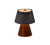MELETĒ Pleated Shade LED Table Lamp - Midnight Blue, Battery-Operated, Warm White Light - Cordless Bedside or Desk Light, Decorative Lighting for Bedroom, Lounge, Dining Table - Aesthetic Gift