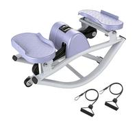 Melfluo Rock Stepper Exercise Machine - No Assembly Side Stepper for Home Gym, Quiet Step Machine with Resistance Bands, Low-Impact Glute Trainer, 113kg/250lbs
