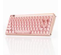 MelGeek MADE84 Ultr Wired Gaming Keyboard, Magnetic Keyboard with Hall Effect, 75% Compact Rapid Trigger, Hot-Swappable, RGB Snap Tap & Adjustable Actuation, HIVE Custom, Aluminum Case-Jelly Pink