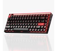 MelGeek MADE84 Ultr Wired Gaming Keyboard, Magnetic Keyboard with Hall Effect, 75% Compact Rapid Trigger, Hot-Swappable, RGB Snap Tap & Adjustable Actuation, Online HIVE Custom, Aluminum Case-Red