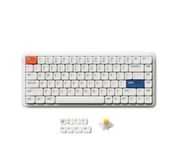 MelGeek O2 Wireless Quiet Keyboard for Work, 75% Compact Office, Low-Profile, Hot-Swappable and Pre-Lubed Linear Switches, Bluetooth/2.4 GHz/USB-C for Mac Windows Linux