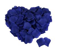 MELGO 500 Pcs Blue Rose Petals for Bedroom, Valentines Petals, Artificial Rose Flowers, Emulation Silk Rose Petals for Wedding Anniversary, Valentines Decorations (500, Blue)