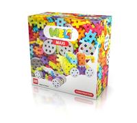 Meli Maxi Constructor Building Blocks Set - 220 Pieces, Wheels, Axles, Hexagons, for Children from 1 Year Old, Promotes Creativity, Fine Motor Skills, Durable, BPA-Free, CE Certified
