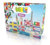 Meli Minis Flags Set - 700 Building Blocks, Creative Toy for Children from 3 Years, Building Flags from Around the World, Instructions with 84 Flags, Size 21 x 15 cm, CE Certified, BPA-Free