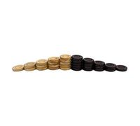 Melia Games Backgammon - Wooden Tiles - Standard Size 35 x 8mm - Complete Accessory Set Including Storage Bag