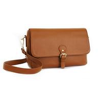 Meliae Camera Bag for Women, DSLR Mirrorless Camera Purse, Leather Shoulder Crossbody Messenger Travel Bag for Photographers (Brown)