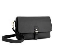 Meliaebag Mirrorless Camera Purse for Women, Stylish Genuine Leather Camera Bag Crossbody Shoulder Messenger Case, Black