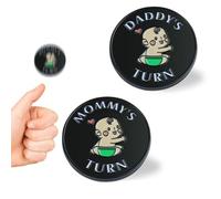 Meliatomia Lovely New Parent Decision Coin as Baby Gift,Double-Sided Coins as Gifts for Couples,Funny Gifts for Mom & Dad,New Mommy Essentials,Black