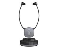 Meliconi Easy Audio Wireless Digital TV Headset, Steto Model with Optical Input, Ambient Microphone, Adjustable Volume, Charging Base, Range 20 m, Balanced Audio for TV