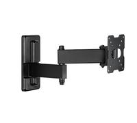 Meliconi FLATSTYLE FDR100, Double Rotation TV Wall Mount, Flat TV bracket from 14" to 25", VESA mount 50-75-100, Load capacity 25 Kg, Made in Italy, Black