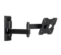 Meliconi FLATSTYLE FDR100, Double Rotation TV Wall Mount, Flat TV bracket from 14" to 25", VESA mount 50-75-100, Load capacity 25 Kg, Made in Italy, Black