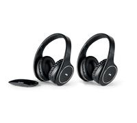 Meliconi HP Easy Digital Bundle, 2 Wireless Stereo TV Headsets, 100% Digital, with Analog/Digital Audio Input and Dimensional Transmitter Base Black