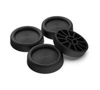 Meliconi Super Grip, Set of 4 Anti-Vibration Supports for Washing Machines and Dryers, Non-Slip Rubber, Noise Reduction, Made in Italy, Black
