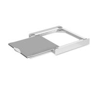 Meliconi Torre EVO, Universal stacking kit for washing machine and drawer, with pull-out WOODEN SHELF, Maximum Load 250 kg, White