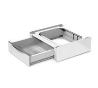 Meliconi Base Torre Extra L60, Universal Washing Machine and Dryer Stacking Kit, Pre-Assembled Dryer Support with 28 L Drawer, Safety Belt Included, Load Capacity 250 Kg, White