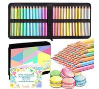 Melifluo 50 Pastel Colouring Pencils Set, Macaron Coloured Pencils For Adult Colouring Artist Shading Sketching and Doodling with Zipper Case