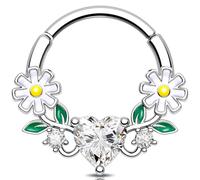 Melighting Helix Earring Hinged Segment Ring 316L Stainless Steel Cartilage Earring 16G Conch Earring 10mm
