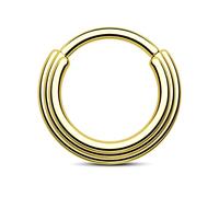 Melighting Three Layered Helix Earring 16g Cartilage Hoops Hinged Clicker Daith Conch Piercings Stainless Steel Septum Rings Septum Piercing Jewellery