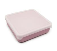 melii 100% Silicone Reusable Sandwich Container, Great for Lunch, Snacks and More! Easy to Open and Close Lid, Dishwasher safe, BPA Free - Pink