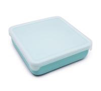 melii 100% Silicone Reusable Sandwich Container, Great for Lunch, Snacks and More! Easy to Open and Close Lid, Dishwasher safe, BPA Free - Blue