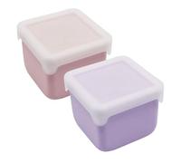 melii 100% Silicone Snack Container 2-Pack, 236ml/8oz per Container, Easy to Open Lid, Dishwasher, Microwave, Freezer safe, BPA Free - Pink and Purple