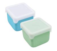 melii 100% Silicone Snack Container 2-Pack, 236ml/8oz per Container, Easy to Open Lid, Dishwasher, Microwave, Freezer safe, BPA Free - Blue and Mint