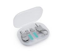 melii 4 Piece Nail Care Set with Storage Case, Safe and Easy to Use, Nail Kit Includes Nail Trimmer, Nail Scissor and Two Nail Files for Babies, Toddlers, Kids & Adults - Bulldog