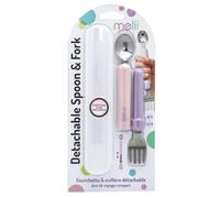 Melii Detachable Spoon & Fork - Pink & Purple | BPA-Free | Travel-Friendly Toddler Utensils