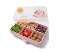 melii Mini Snackle Box - 6 Compartments, Divided Snack Container, Food Storage for Kids and Adults, Removable Dividers, Arts & Crafts, Beads, BPA-Free, Unicorn