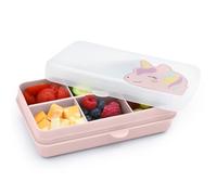 melii Mini Snackle Box - 6 Compartments, Divided Snack Container, Food Storage for Kids and Adults, Removable Dividers, Arts & Crafts, Beads, BPA-Free, Unicorn