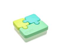 melii Puzzle Bento Box Food Storage Container, 3 Compartments, 28.6 Ounce (Blue, Mint & Lime)