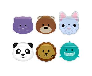 melii Reusable Snack Bags - Bulldog, Cat, Lion, Panda, Bear & Shark