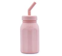 melii Silicone Water Bottle with Straw For Babies, Toddlers & Kids, BPA Free, Pink