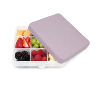 melii Snackle Box - Divided Snack Container, Food Storage for Kids, Removable Dividers, Arts & Crafts, Beads, BPA-Free - 9 Compartments - Wisteria