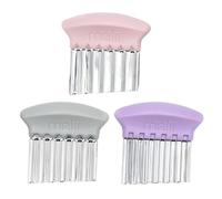 melii Stainless Steel Crinkle Cutters, 3-Pack, Wavy Knives with 3 Different Blades, Perfect for Cutting Vegetables, French Fries, Cheese, Sandwiches, Fruits - Pink, Purple, Grey