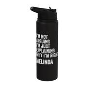 Melinda Quote Funny Birthday Custom Name Idea Engineer Stainless Steel Insulated Water Bottle