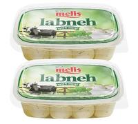 Melis Labneh Cow Milk Cheese Balls Labneh Natural Cheese with Mint 185 GRAM x 2 container