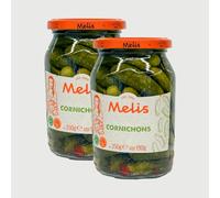 Melis Pickled Cornichons 350G Crunchy Pickled Gherkins in Brine Perfect As A Side Or Snack, Product from Turkey Origin Pack of 2