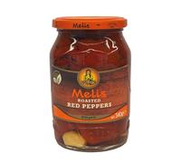 Melis Roasted red Pepper Pickle 340G with Garlic Suitable for Vegetarians Pickle in Jar Canned Food Ready to Use Product of Turkey Pack of 1