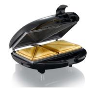 Melissa 3-in-1 Sandwich Maker, Waffle Iron and Compact Grill with 3 Sets of Detachable Non-Stick Plates, 850W - Black