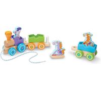 Melissa and Doug Wooden Rocking Farm Animals Pull Train | First Play Toy
