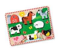 Melissa and Doug Wooden Farm 8 Piece Chunky Puzzle