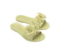 Melissa Babe Petals Slip-On Jelly Slides for Women, Green, 5
