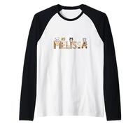 Melissa Cat Trees - Personalized Cute Name Word Art Raglan Baseball Tee