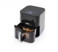 Melissa Digital Hot Air Fryer XL, 5L Large Capacity Oil Free Cooker with Viewing Window, 8 Cooking Presets, 60 Minute Timer and Touch Screen Control - Black