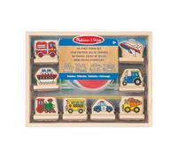 Melissa & Doug 12391 My First Wooden Stamp Set - Vehicles | Arts & Crafts | Stamp Sets & Stencils | 4+ | Gift for Boy or Girl, Multicolor, 27.94 cm*4.572 cm*21.082 cm