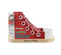 Melissa & Doug 13018 Deluxe Wood Lacing Sneaker Learn to Tie a Shoe Educational Toy
